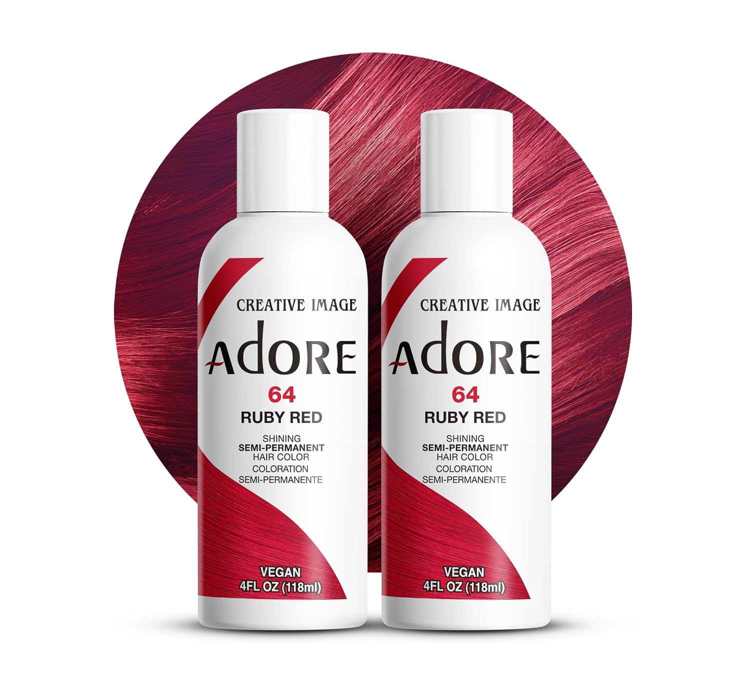 Adore Semi Permanent Hair Color, 107 Mocha, 4 Fl Oz | Vegan & Cruelty-Free Brown Hair Dye | No Ammonia, No Peroxide, No Alcohol