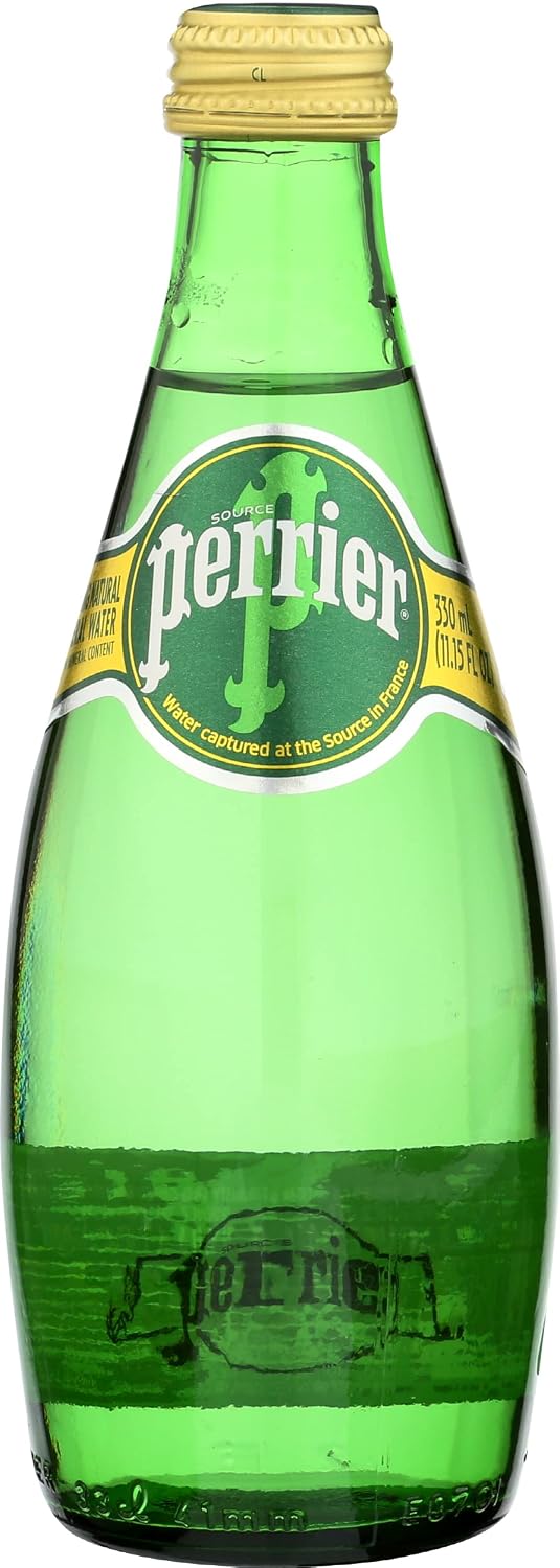 Perrier Sparkling Mineral Water 11 oz (24 Bottles)