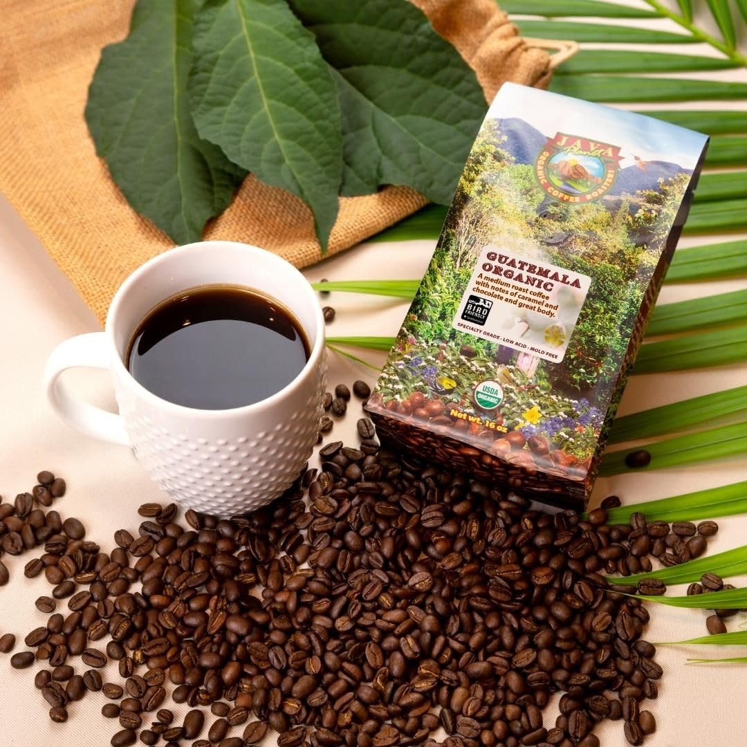 Java Planet Low Acid Organic Espresso Beans, Dark Roast Coffee Beans, 16 oz