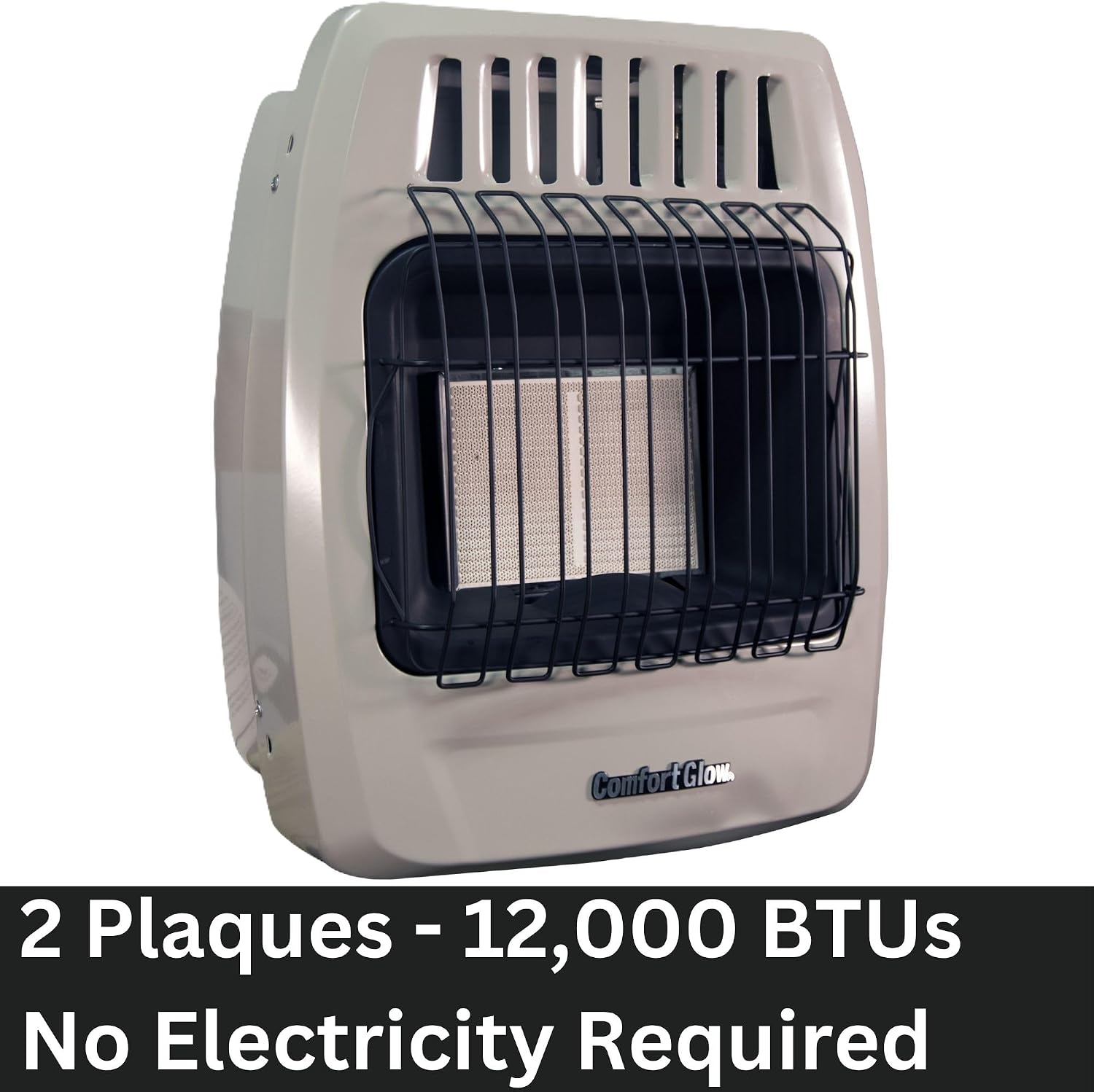 WORLD MKTG OF AMERICA/IMPORT KWN211 2 Plaque 12000 BTU Gas Wall Heater | 2 Plaque, Infrared Radiant Gas Heater for Indoor Use, Heats up to 400 sq ft