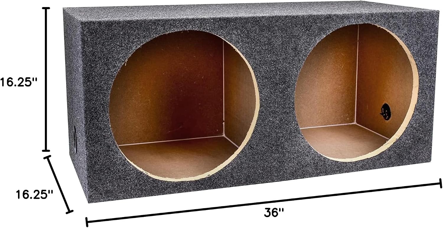 QPower QSMBASS15 Dual 15" Carpet Subwoofer Sub Box Sealed Speaker Enclosure