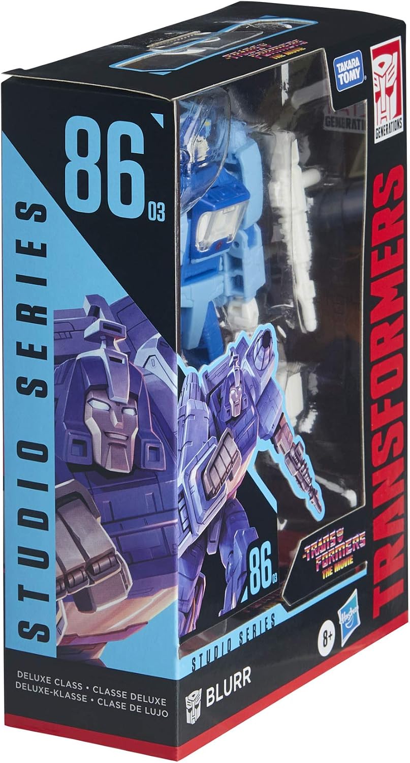 Transformers Toys Studio Series 86-03 Deluxe Class The The Movie 1986 Blurr Action Figure - Ages 8 and Up, 4.5-inch