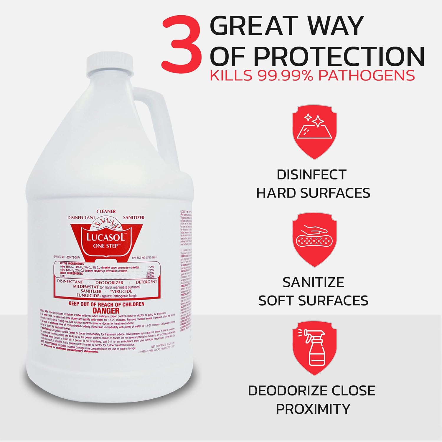 Lucasol One Step Hospital Grade Disinfectant Concentrate Surface Cleaner