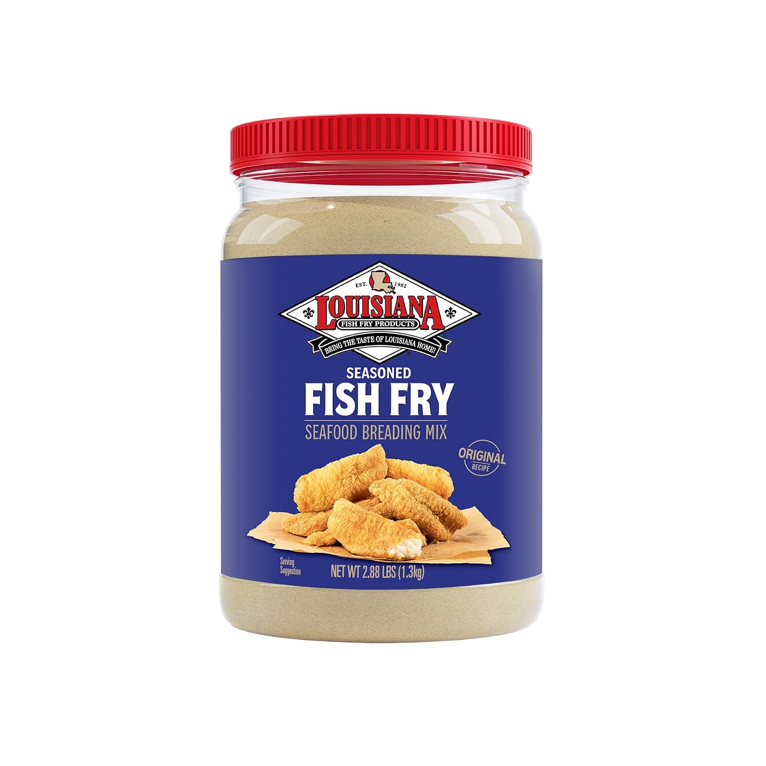 Louisiana Seasoned Fish Fry Seafood Breading Mix Half Gallon
