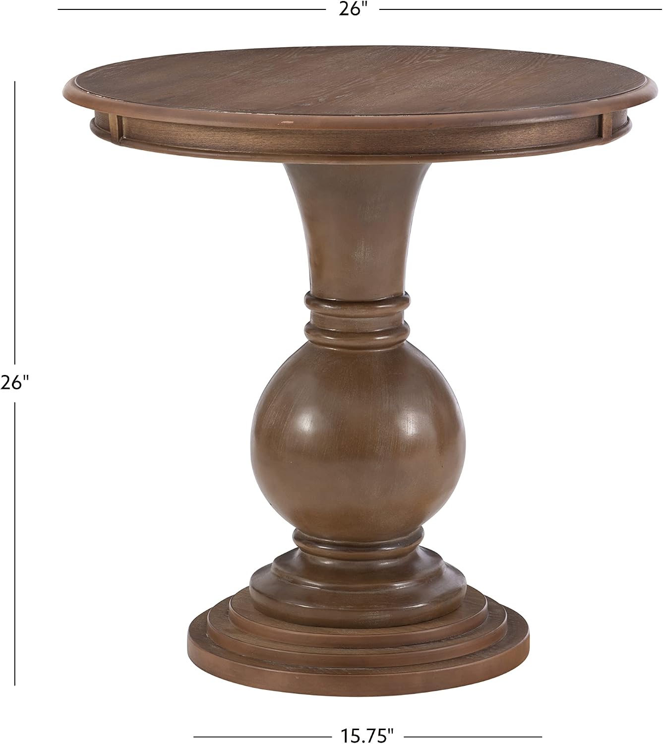 Powell 809-350 Espresso Round Accent Table 26"L x 26"W x 26"H