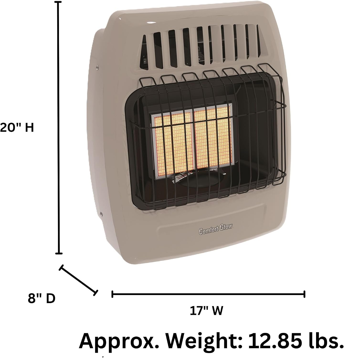 WORLD MKTG OF AMERICA/IMPORT KWN211 2 Plaque 12000 BTU Gas Wall Heater | 2 Plaque, Infrared Radiant Gas Heater for Indoor Use, Heats up to 400 sq ft