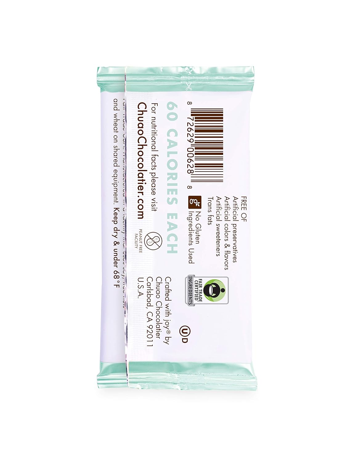 Chuao Chocolatier Salted Chocolate Crunch Dark Chocolate Mini Gourmet Chocolate Bar, 24-Ct. (0.39 oz. each)