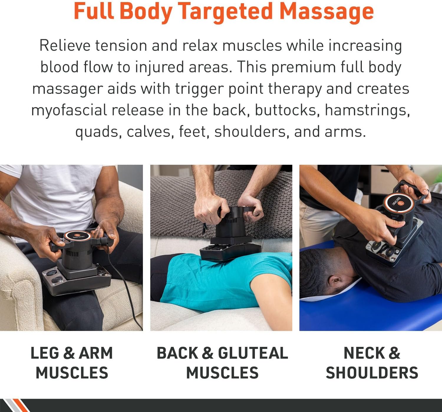 Body Sport Therapeutic Dual Speed Professional Vibrating Massager for Pain & Aching Muscle Relief – High-Powered, Effective, Chiropractic Myofascial Release Tool & Trigger Point Therapy