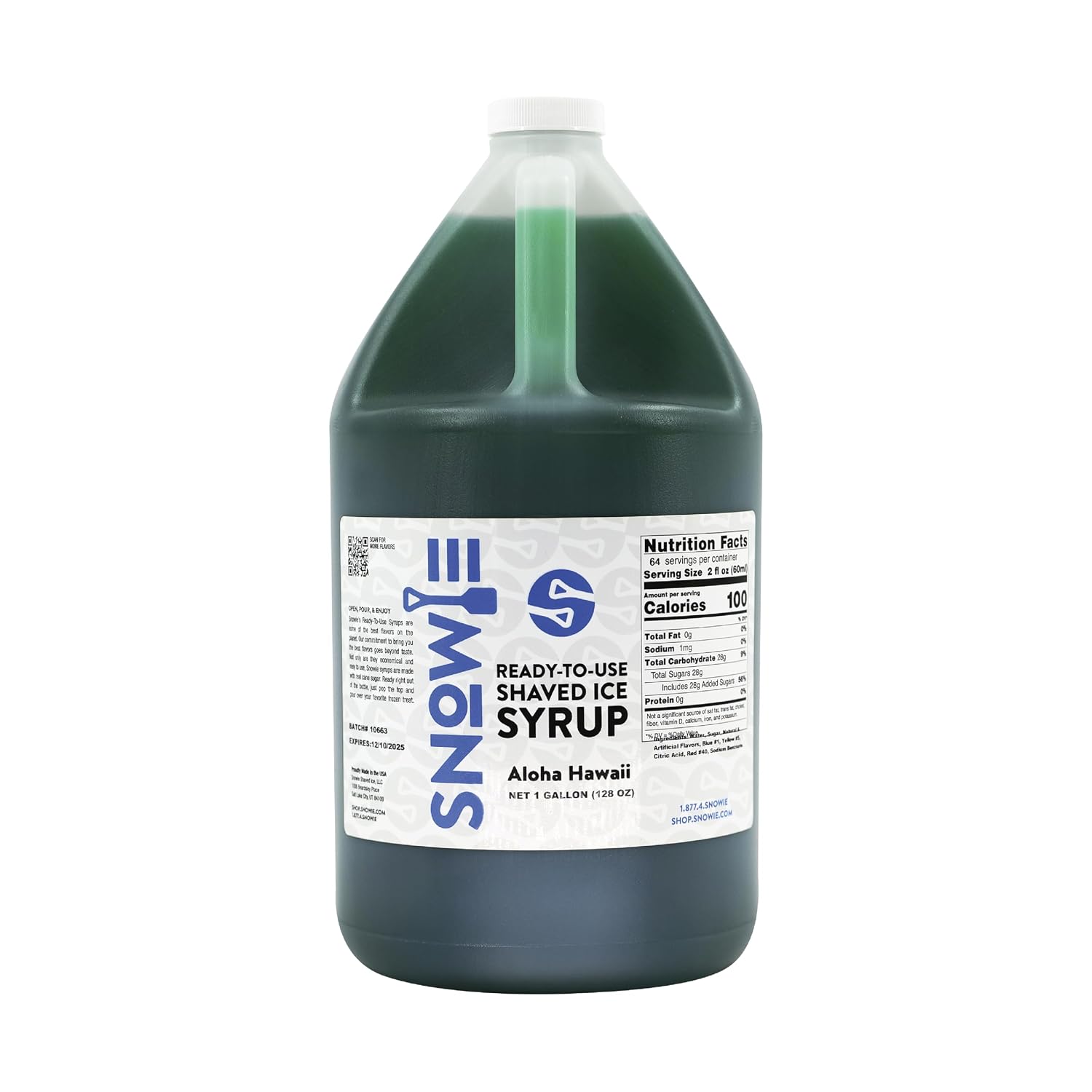SNOWIE Ready to Use Shaved Ice Snow Cone Syrup - Gallon (Cotton Candy Pink)