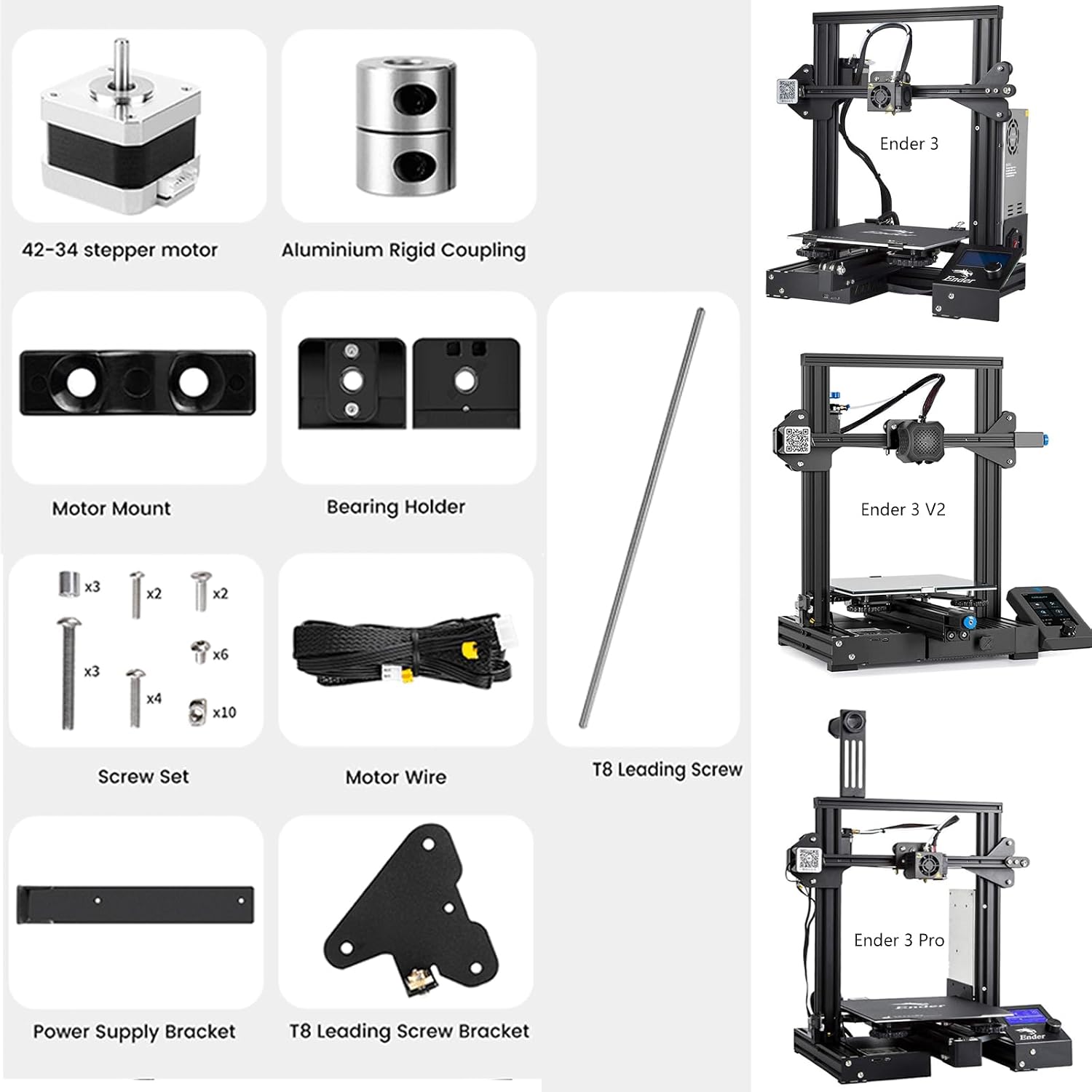 Official Creality Ender 3 Dual Z-axis Upgrade Kits with Lead Screw