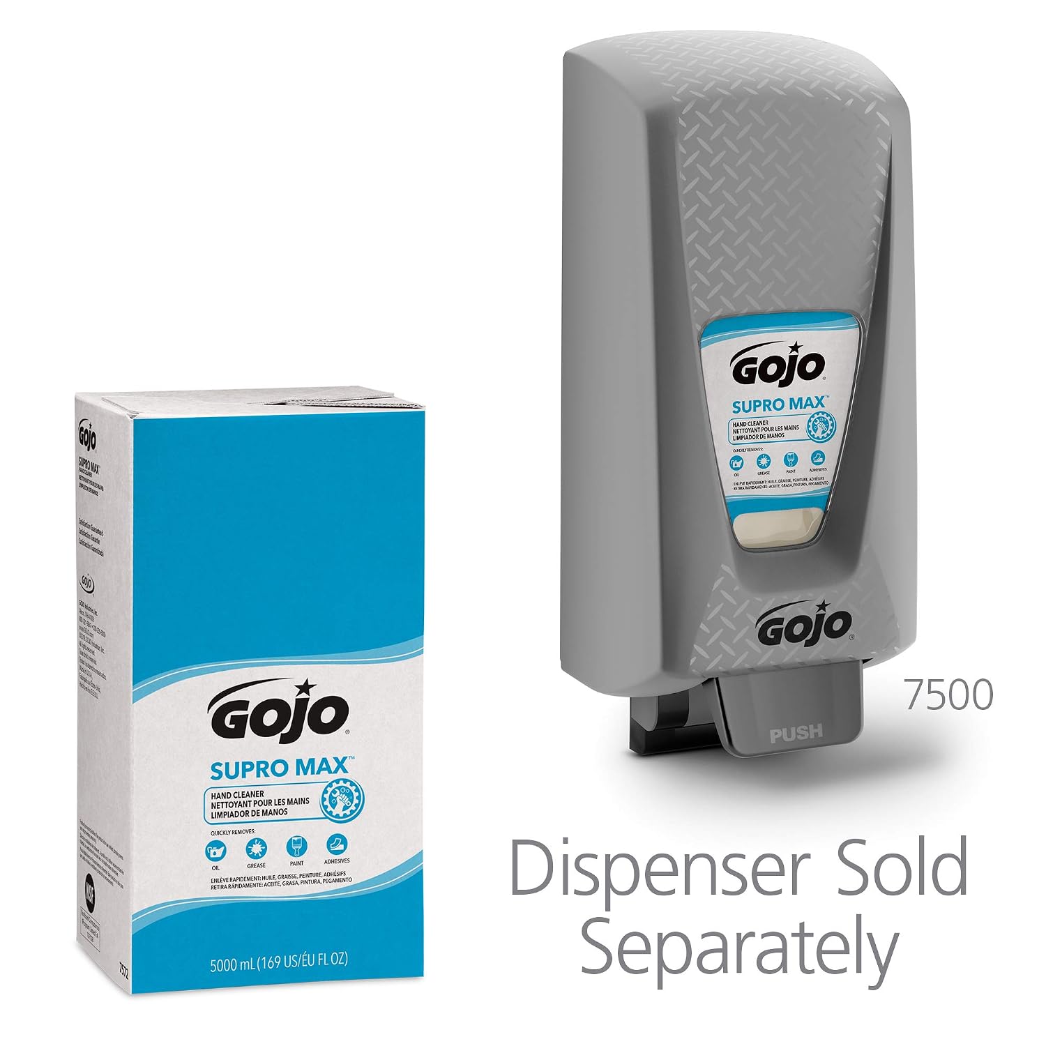 GOJO PRO TDX Supro Max Hand Cleaner Refill, Citrus, 4ct x 2000 mL-7272-04 | Citrus Scent Hand Cleaner and PRO TDX Push-Style Dispenser (7272-04)