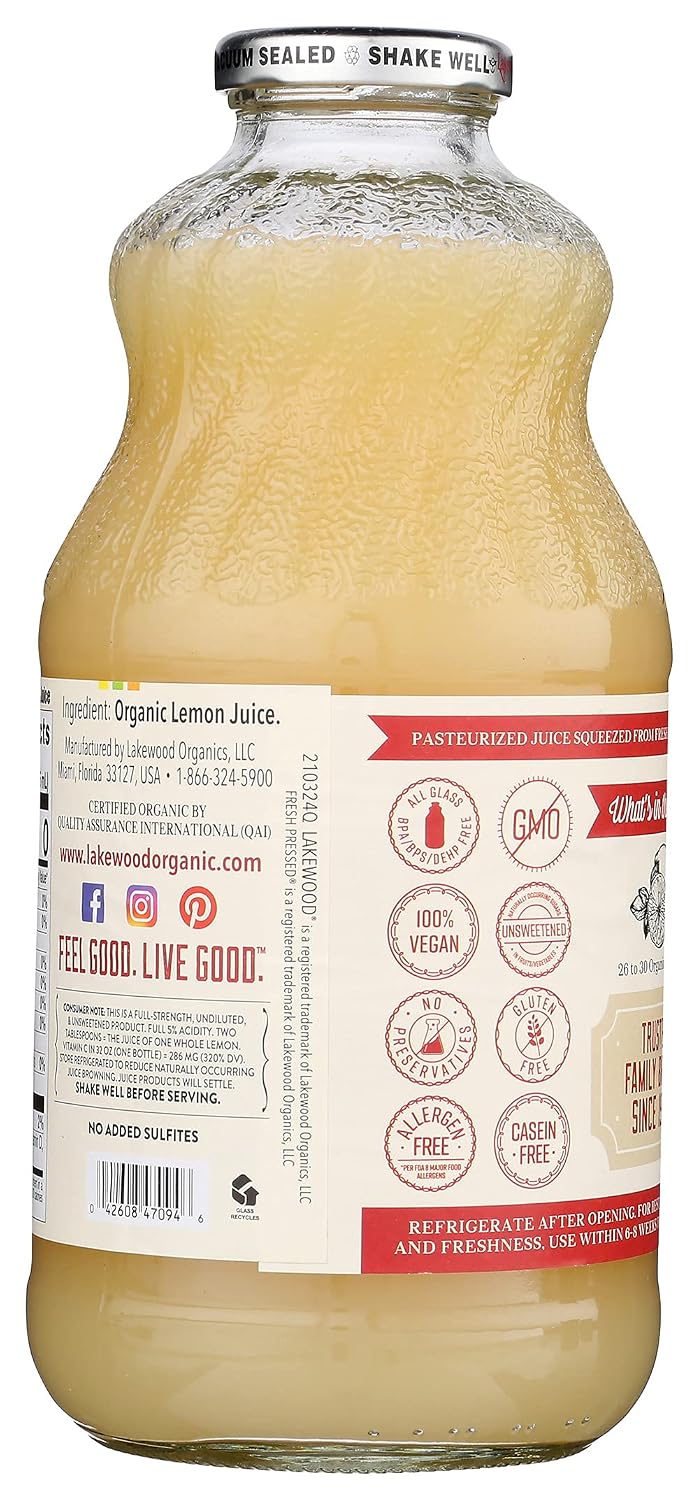 Lakewood, Organic Pure Apple Juice, 32 oz