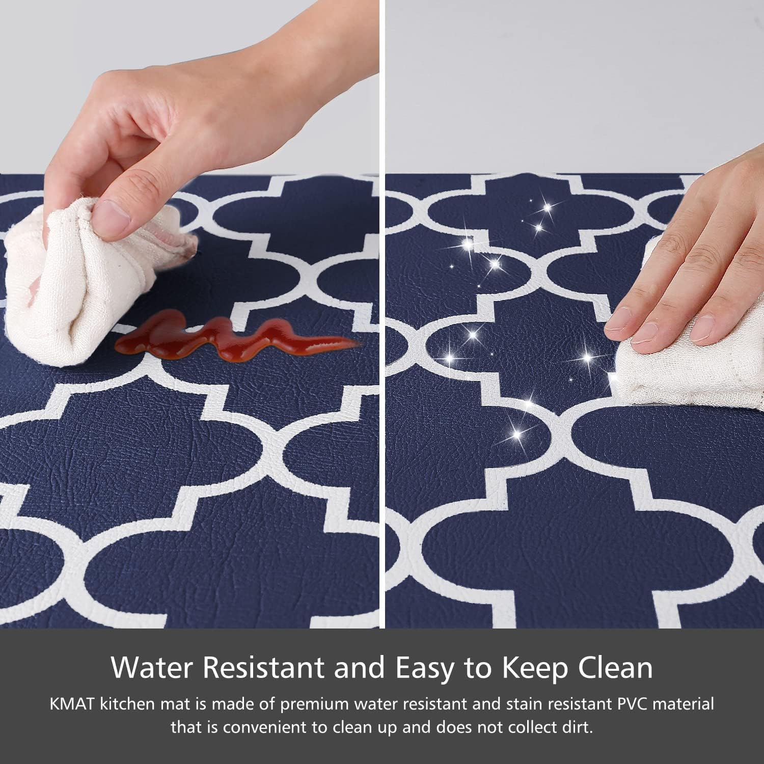 KMAT Kitchen Mat Set of 2,Cushioned Anti-Fatigue Kitchen Mats for Floor