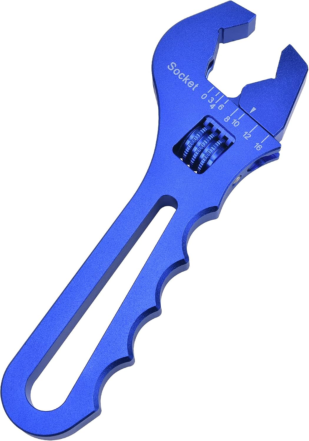 EVIL ENERGY AN Hose Fitting Adjustable Wrench Spanner Lightweight Aluminum 3AN-16AN Blue