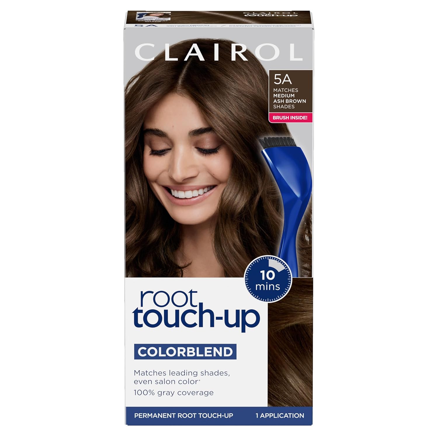 Clairol Root Touch Up Permanent Hair Dye, 6 Light Brown, Pack of 2