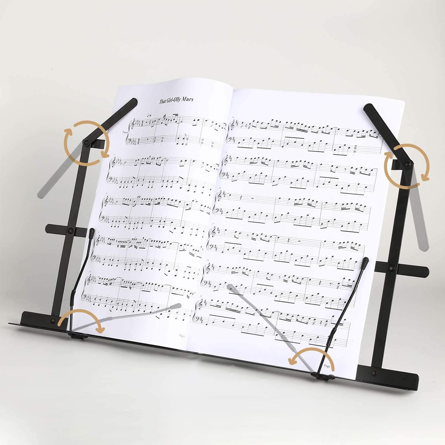 Eastar ESMF-3 Tabletop Music Stand for Sheet Music (Black)