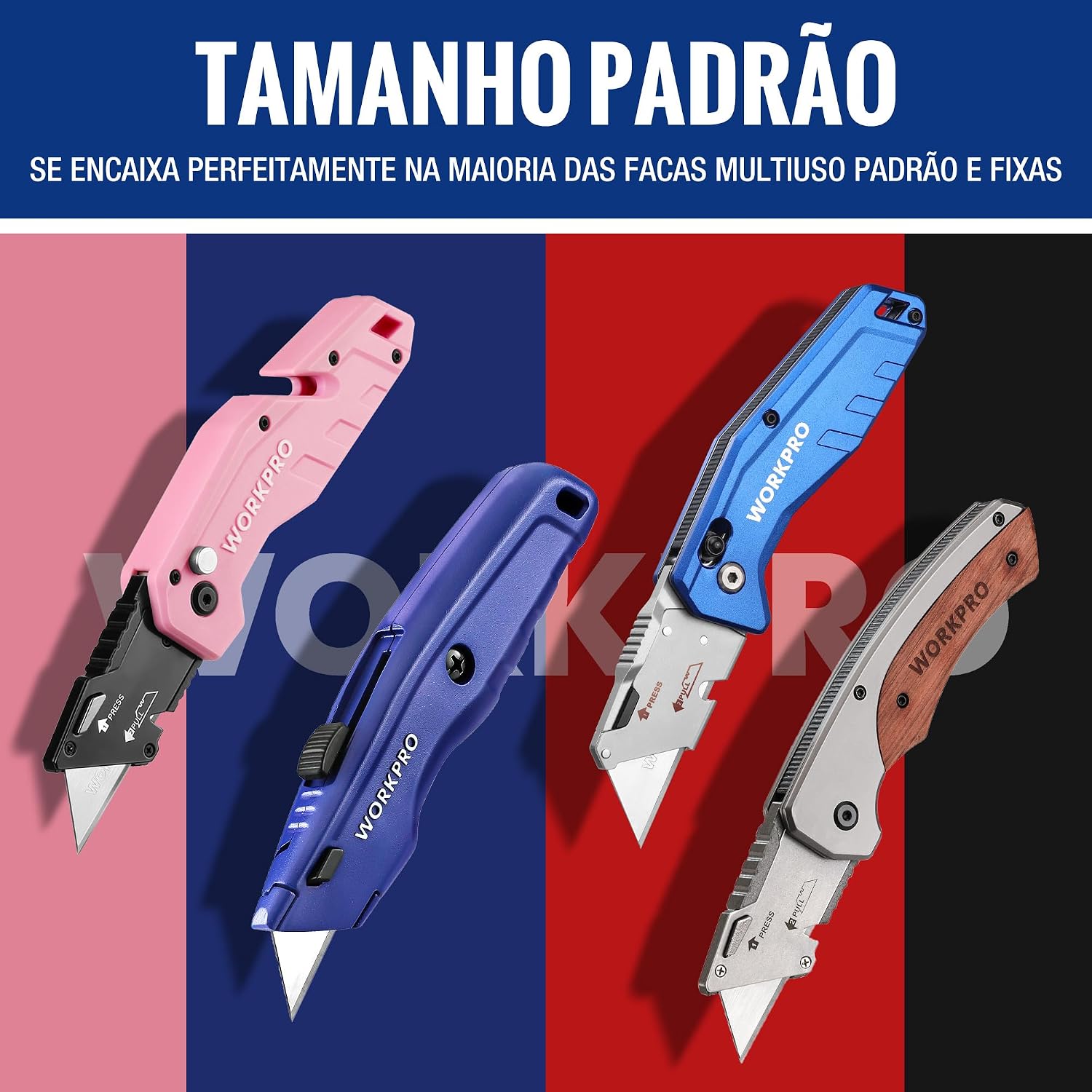 WORKPRO Utility Knife Blades, 100-Pack SK5 Steel Blades with Dispenser | Premium Steel Standard Blades for Box Cutter, Ideal for Cardboard, Leather, Carpet, Rope, Soft Metal, Pipe, etc