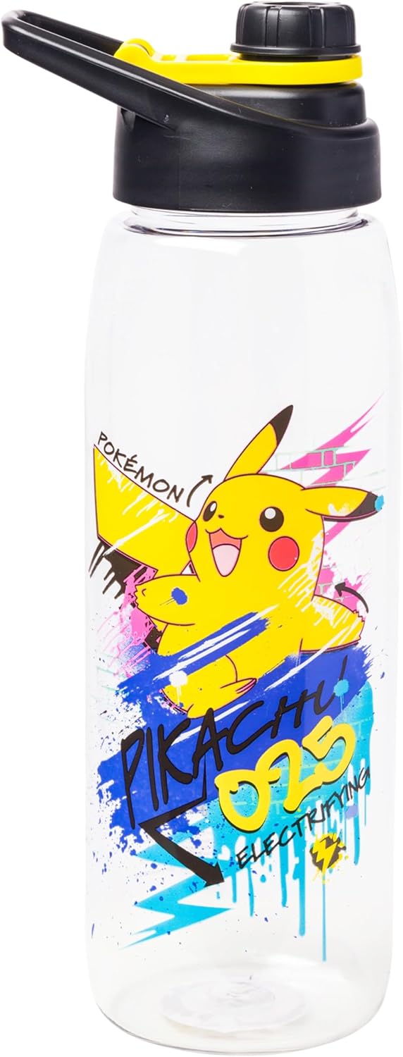 Silver Buffalo Pokémon Skate Graffiti, Water Bottle, 28oz