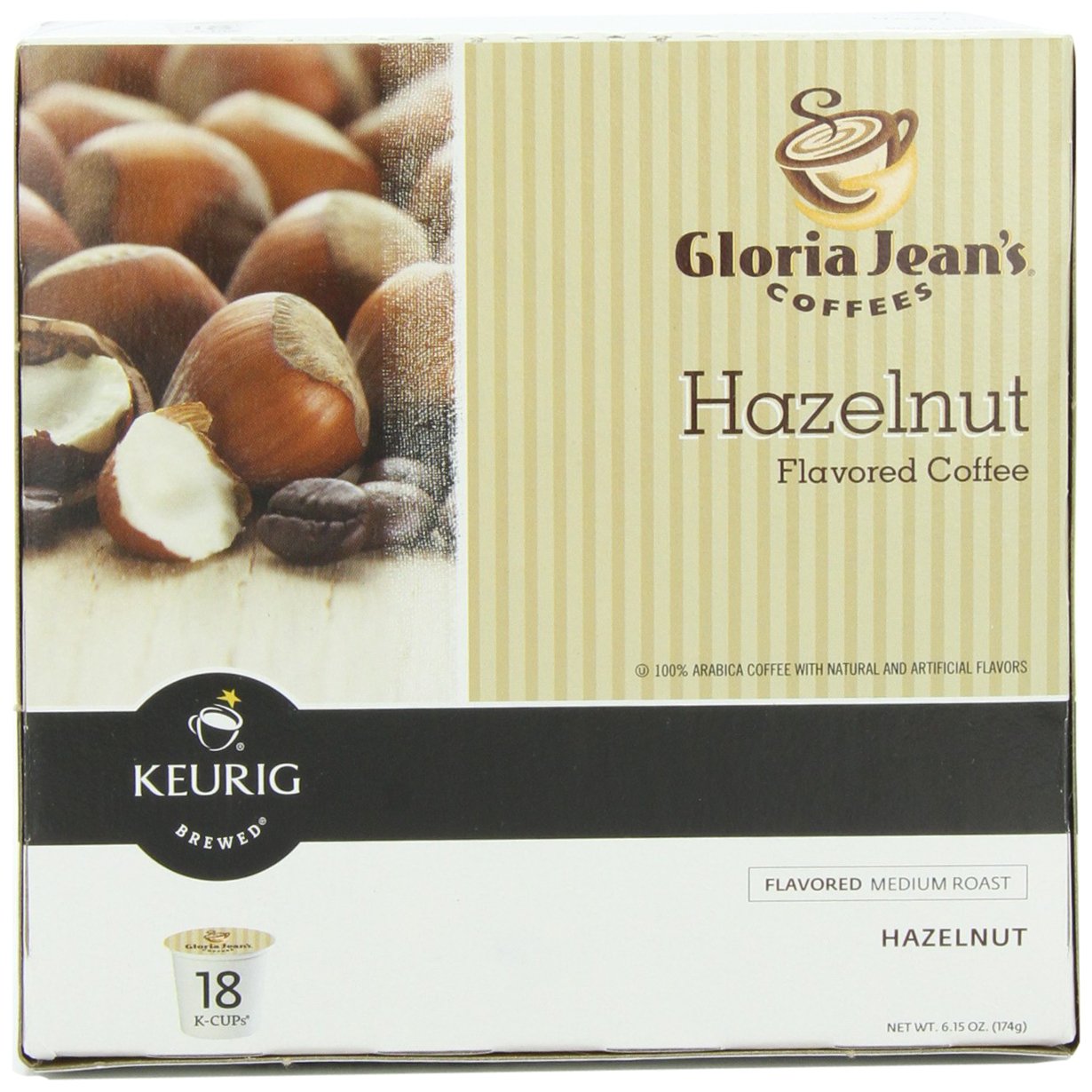 Gloria Jean's Coffees Butter Toffee, Single-Serve Keurig K-Cup Pods, Flavored Medium Roast Coffee, 24 Count (Pack of 1)