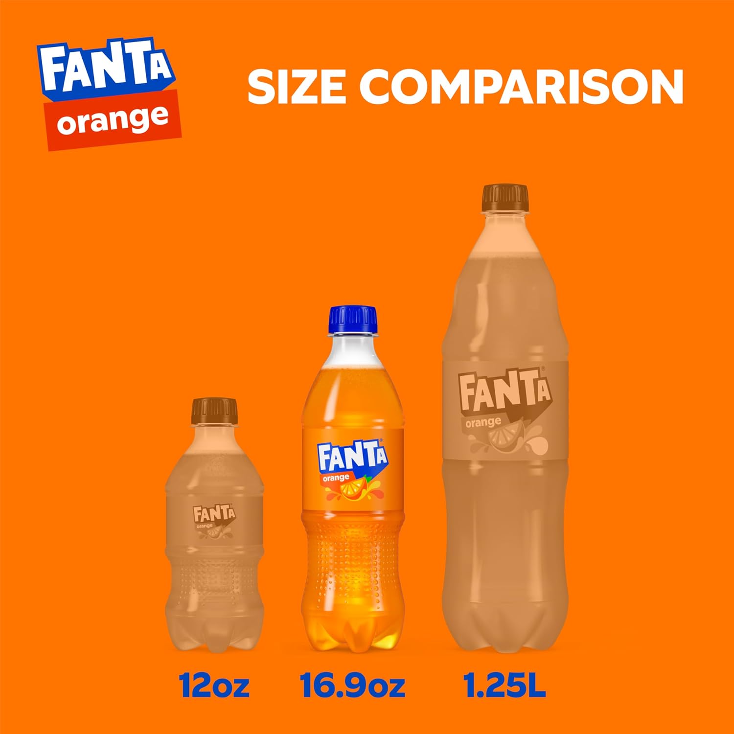 Fanta Orange Soda Soft Drink Bottles, 16.9 fl oz, 6 Pack
