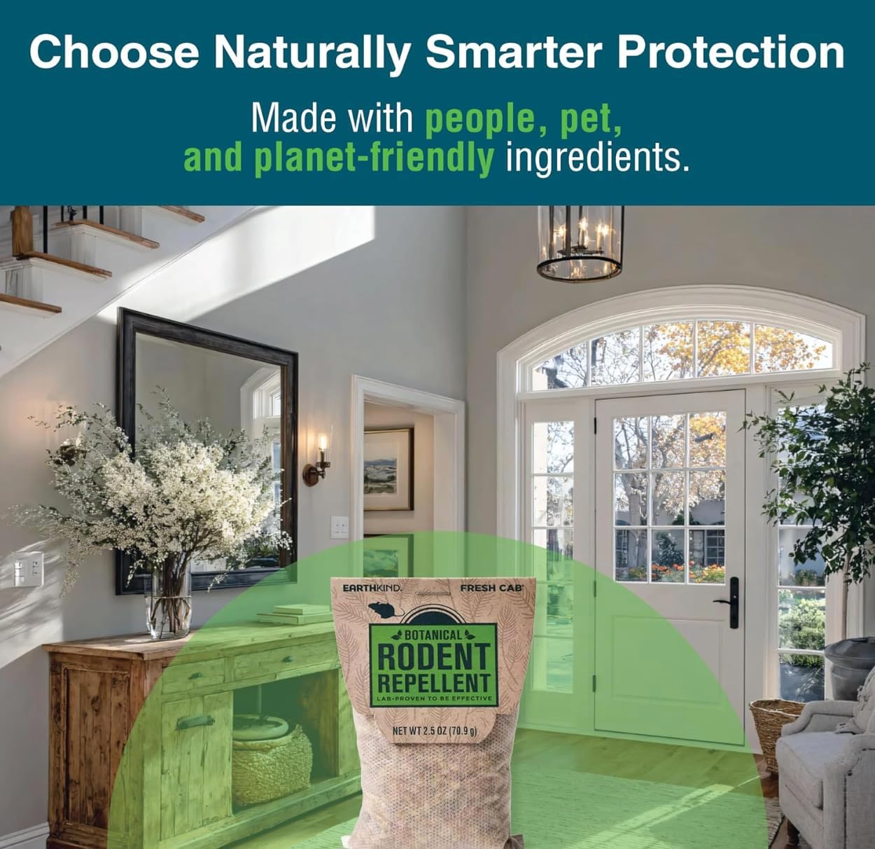 Rodent Repellent; Quickly Repelling Pests from Treated Areas; Preventing Re-Infestation for up To 3 Months; Safe for Children, Pets and the Environment; Non-Toxic; 8-Scent Pouches