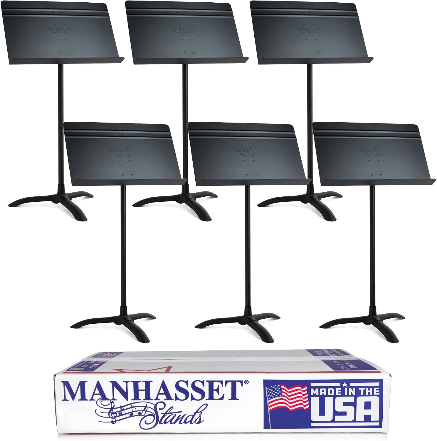 Manhasset Music Stand For Sheet Music - Bulk Pack of 6 Stands - 48 Symphony Model - Long Lasting