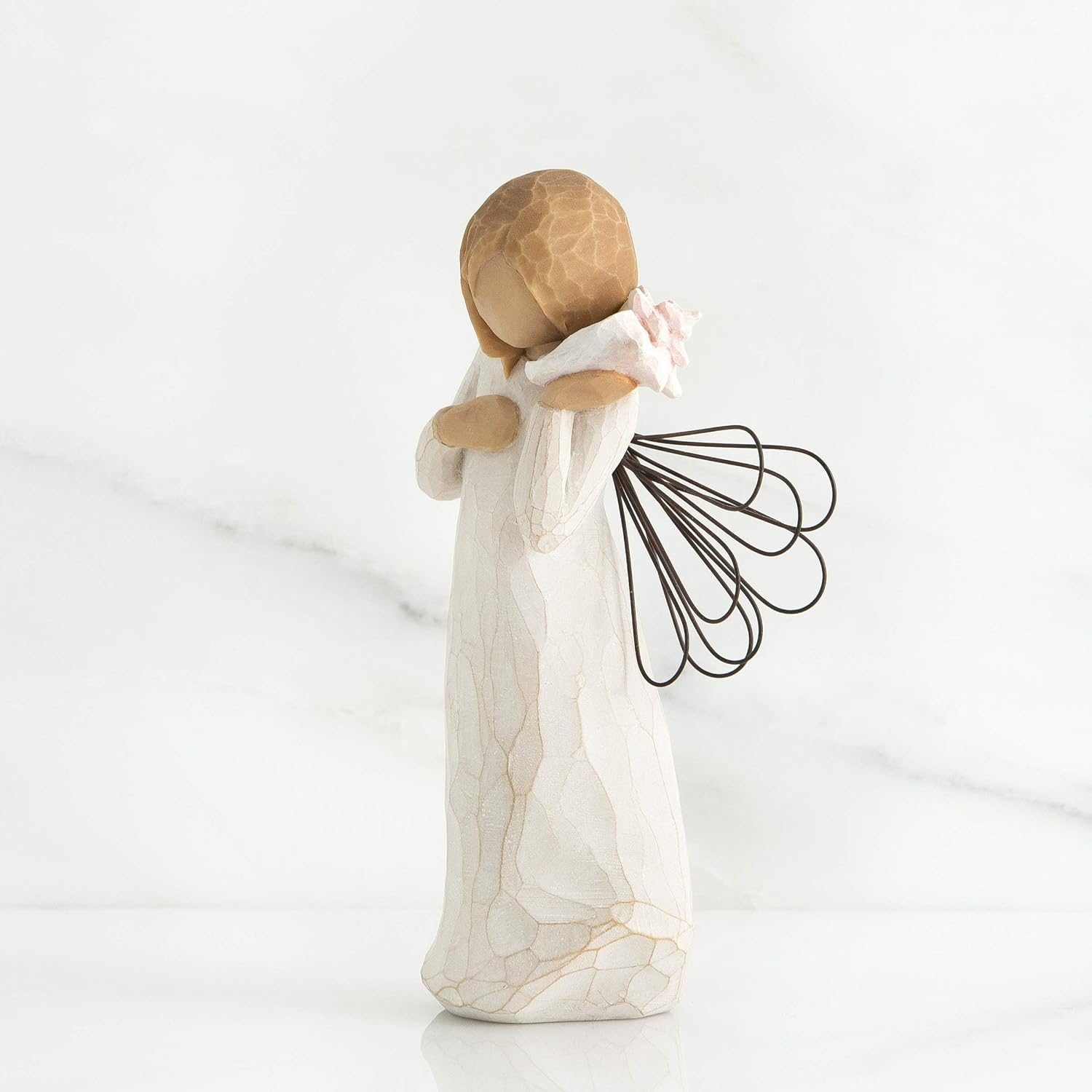 Willow Tree Angel of The Spirit, Sculpted Hand-Painted Figure | Hand-Painted Angel Figurine, Celebrating Friendship, Nature and Everyday Blessings, Sculpted by Artist Susan Lordi