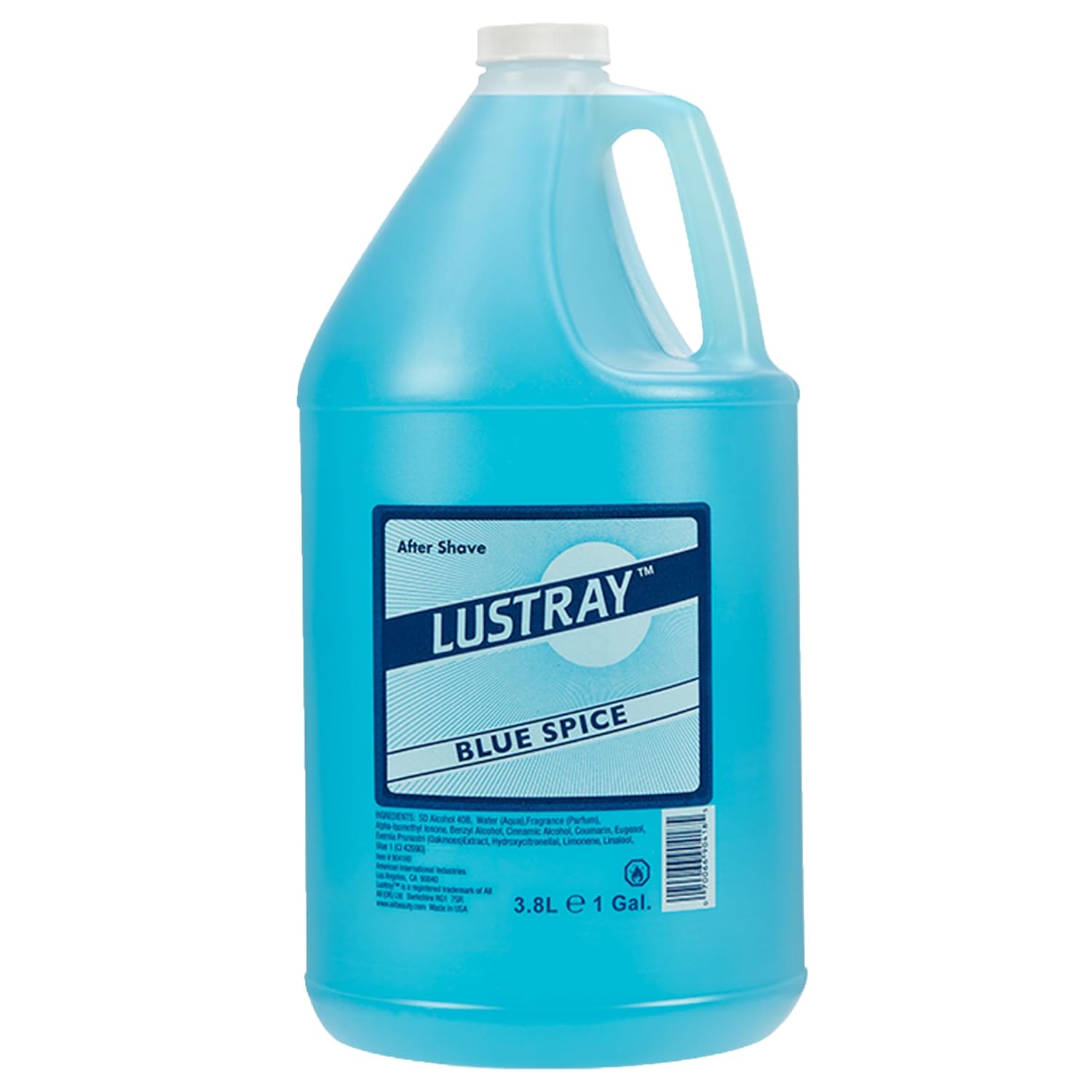Clubman Lustray Blue Spice After Shave Lotion – Refreshing & Cooling Aftershave for Men, Soothing Barber Formula, 1 Gallon, 3.8L