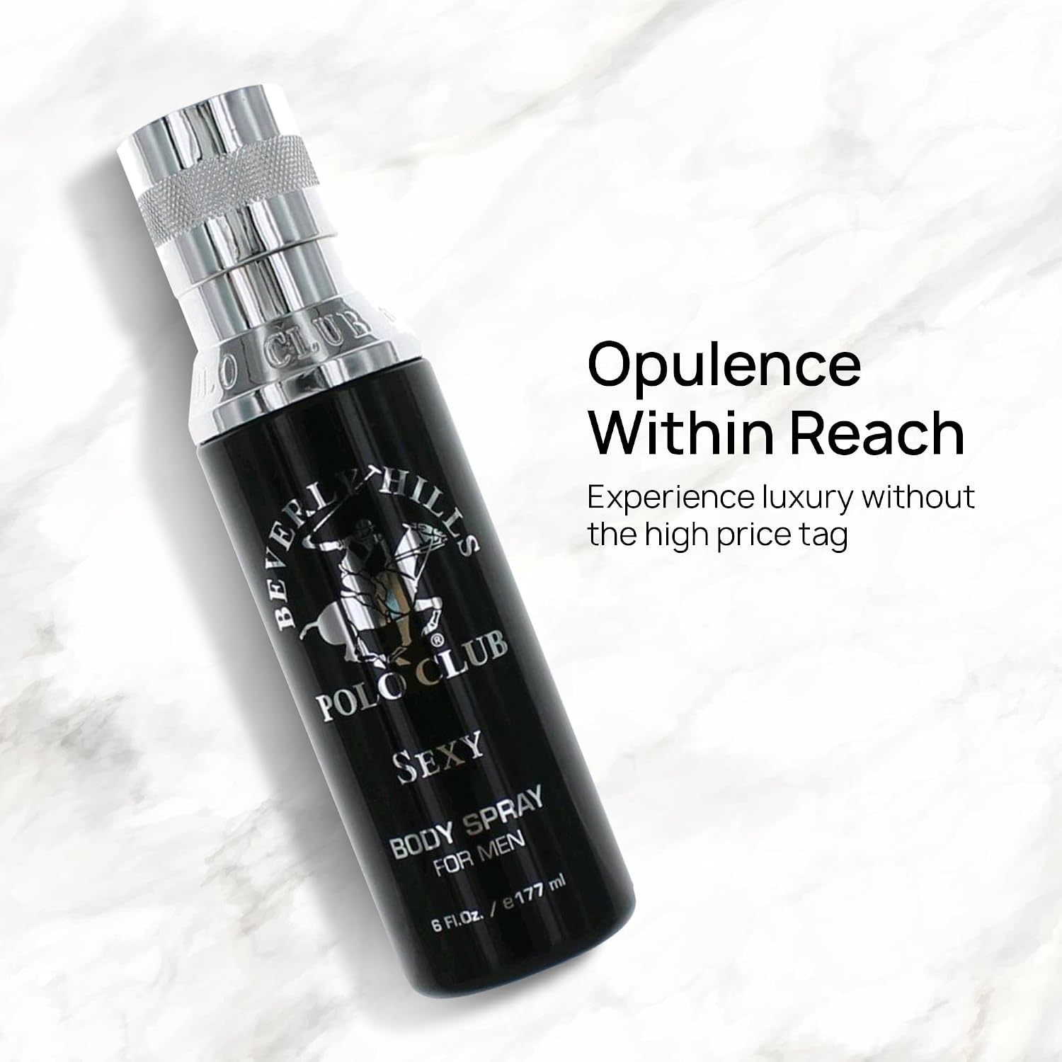 Beverly Hills Polo Club Body Spray for Men - BHPC Blaze - Fresh, Earthy with Notes of Cedar & Basil - Long Lasting Body Mist Cologne Scent - Ideal Gift for Him, 6oz
