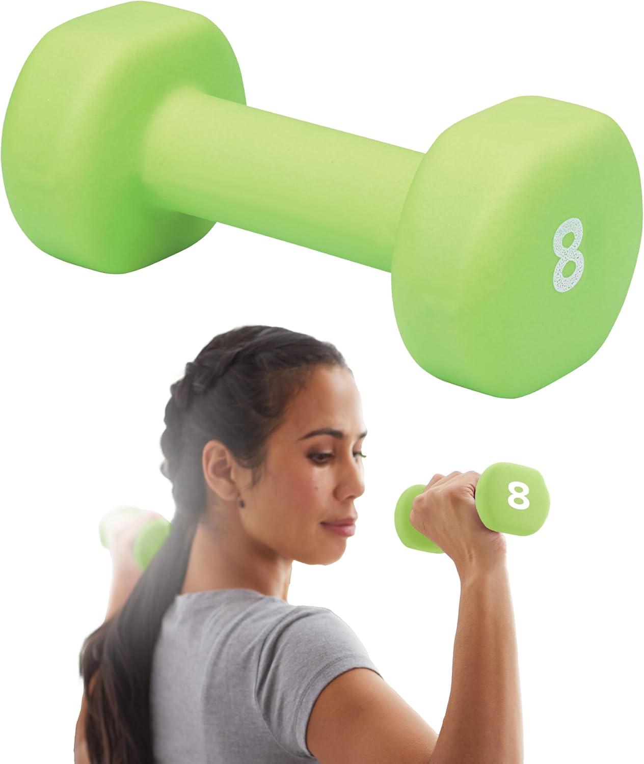 Gaiam Dumbbell Hand Weight (Sold in Singles) - Neoprene Coated Exercise & Fitness Dumbbell for Home Gym Workouts and Strength Training - Free Weights for Women and Men