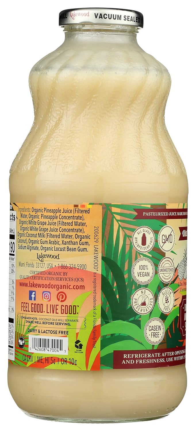 Lakewood Organic Pure Cranberry, Fresh Pressed, 32 Fl Oz (Pack of 6)
