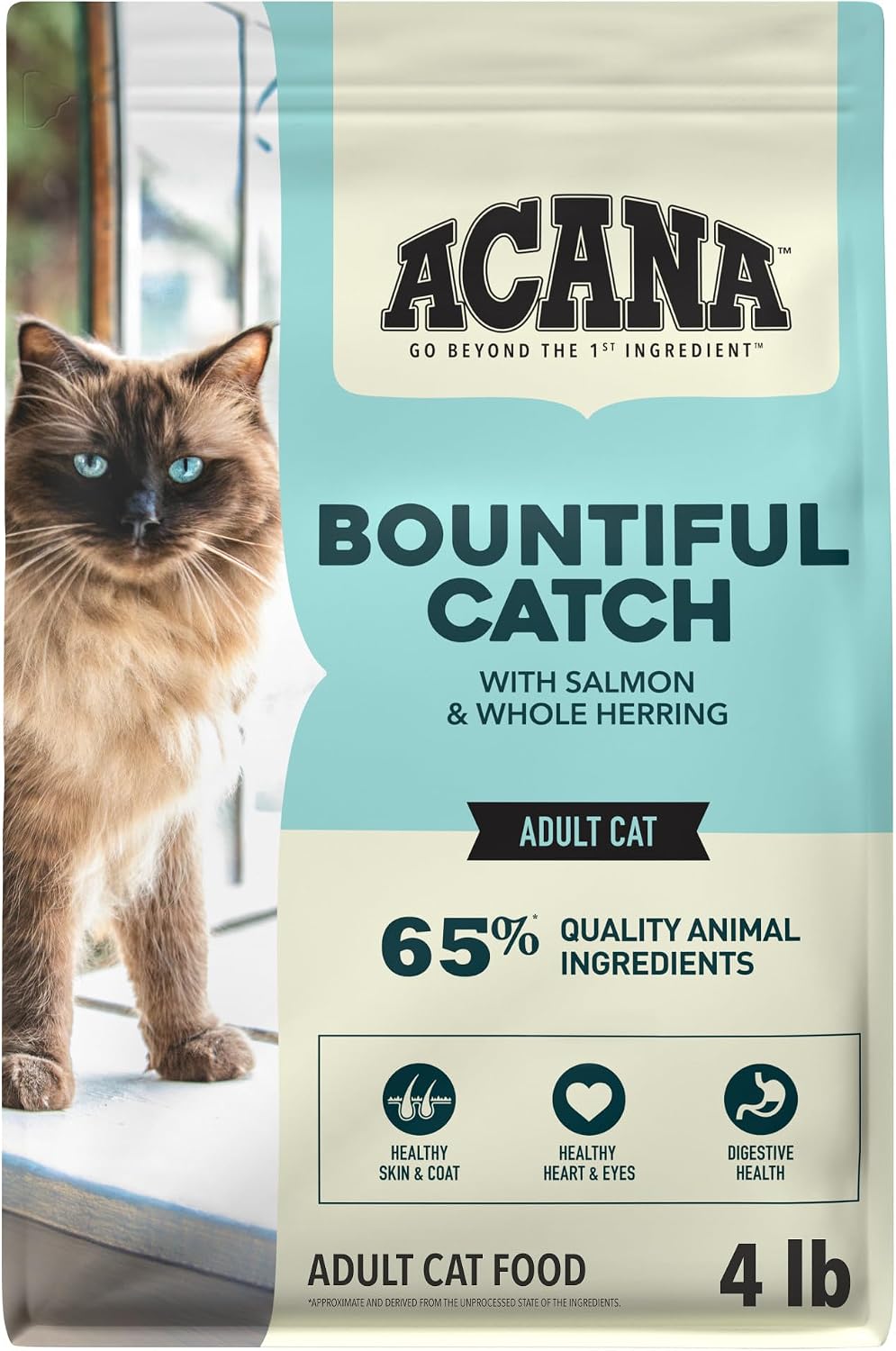 ACANA Dry Cat Food Bountiful Catch Salmon Catfish and Herring 4lb Bag
