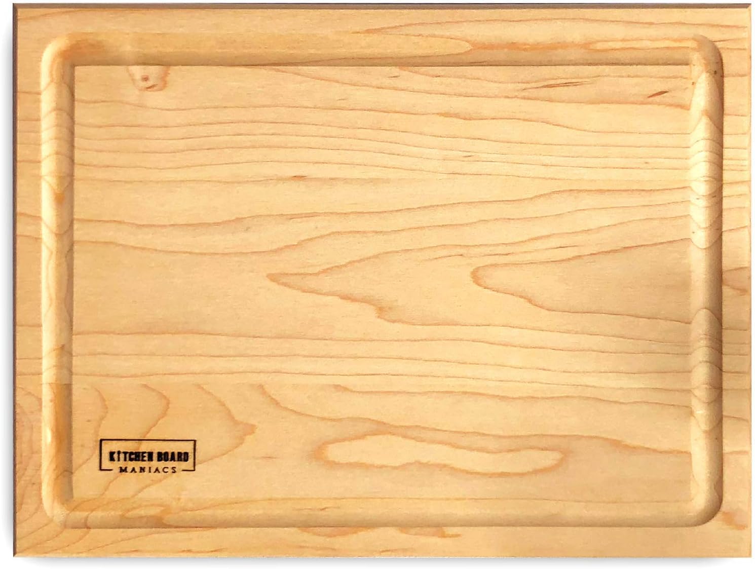 Premium Maple Wood Cutting Board - 12x8 Inches, Reversible Chopping Board for Kitchen, Cheese, and Charcuterie, Durable and Knife-Friendly