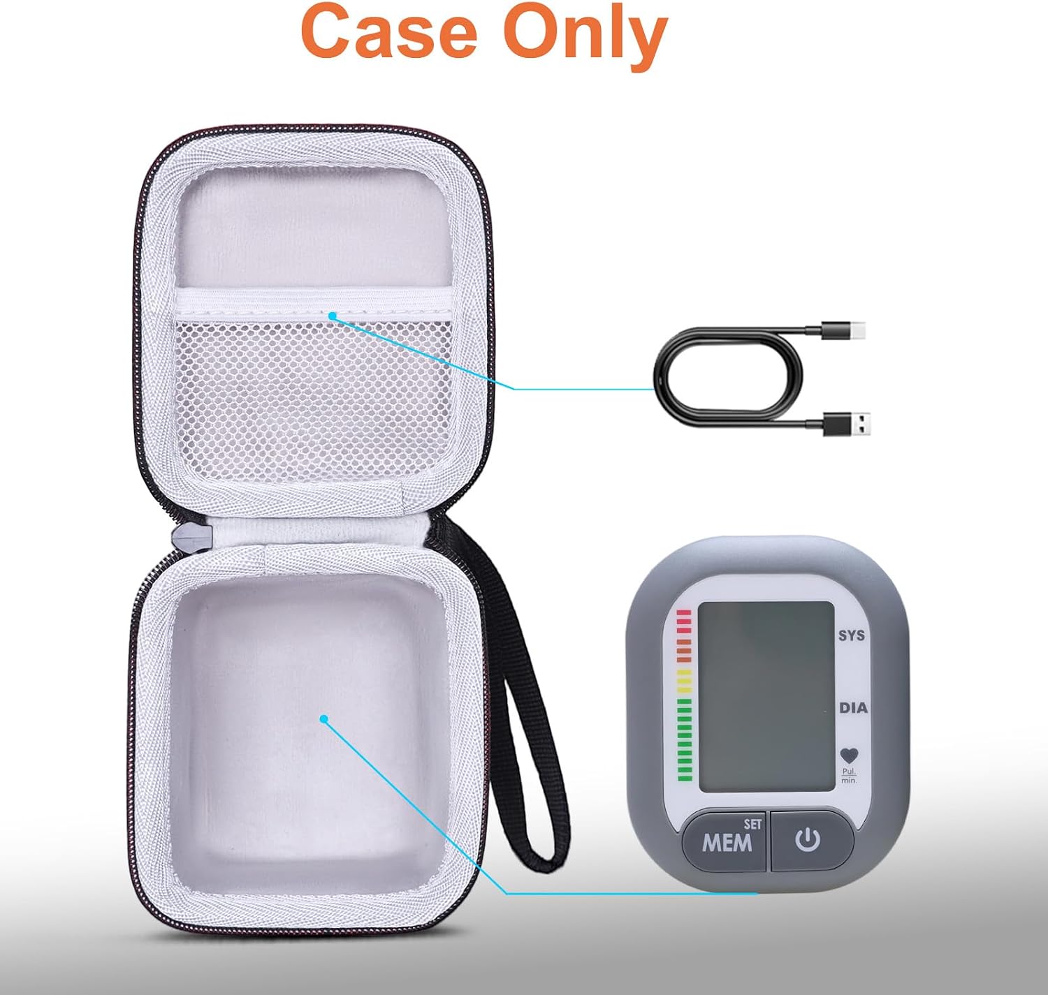 LTGEM Case Compatible with Medline Digital Wrist Blood Pressure Monitor, Case Only