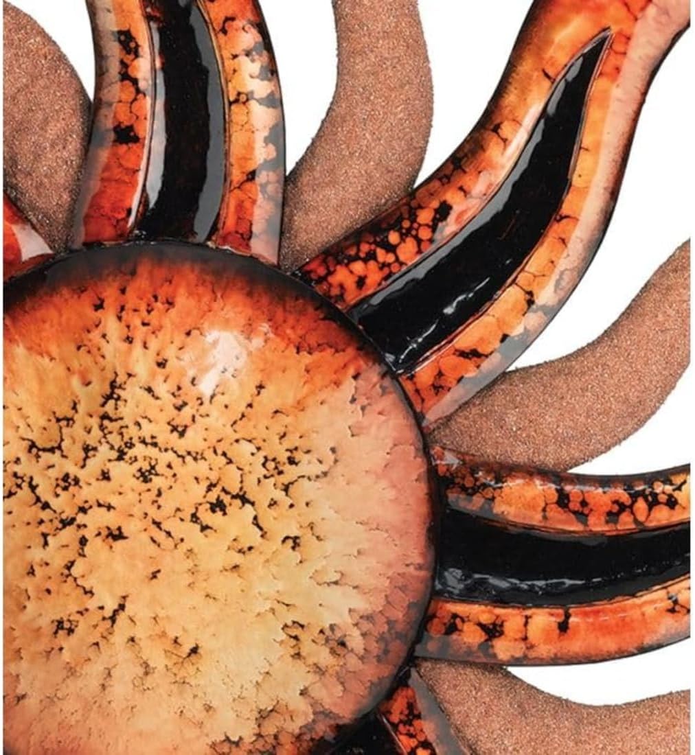 Regal Art & Gift Handcrafted Metal Sun Wall Decor, Rustic Sunburst Wall Art | Copper Patina, 40 in, Metal, Rust-Resistant Sunburst Sculpture, Eye-Catching Accent for Patio, Garden & Home