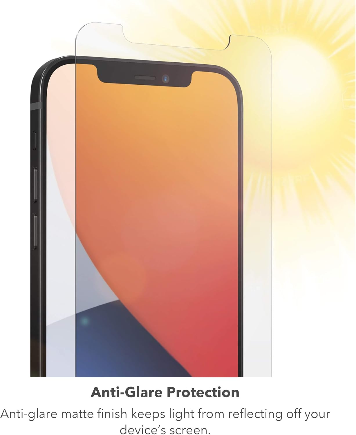 ZAGG Glass Elite VisionGuard+ Screen Protector - iPhone 12 Mini - Impact Protection, Scratch, Fingerprint, Smudge, InvisibleShield, Oil Resistant