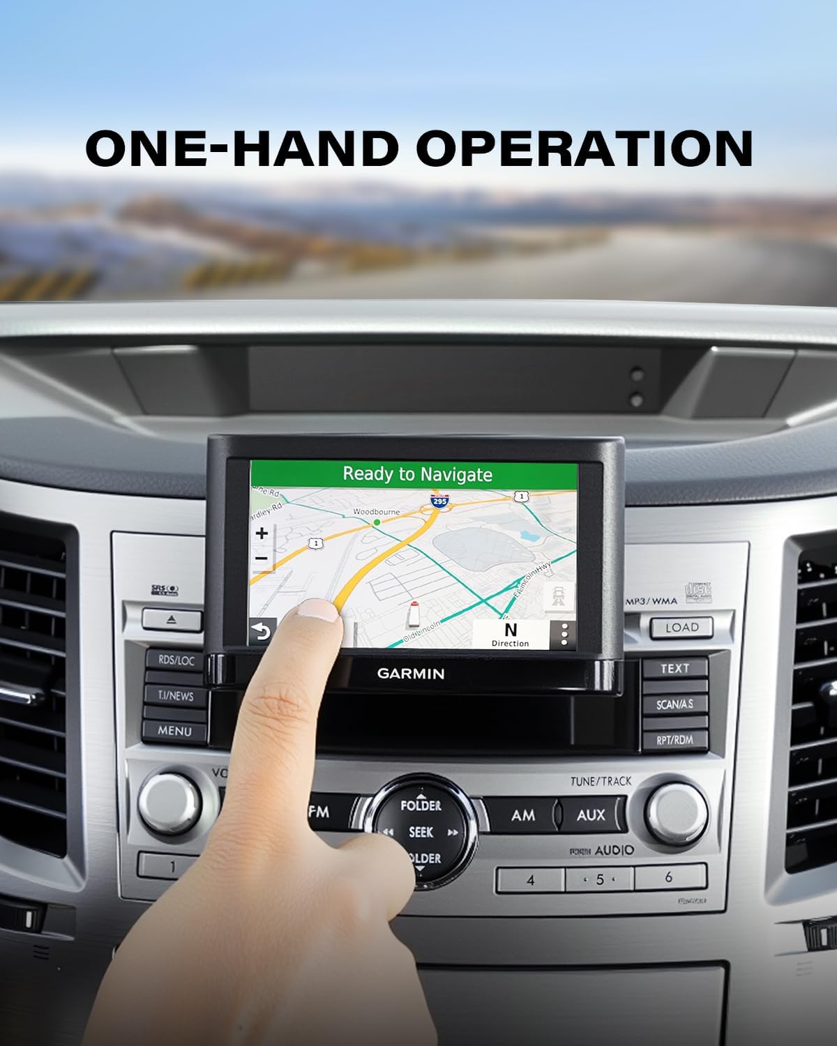 APPS2Car CD Slot GPS Mount for Car, Compatible with 17mm Ball GPS Devices | Replacement GPS Car Mount with Screw-Lock CD Slot Base