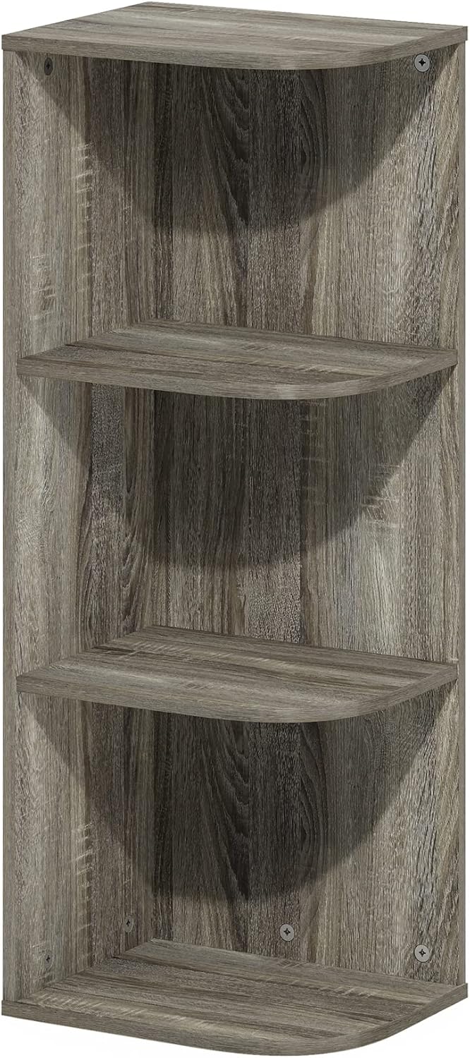 Furinno LUDER Book Shelf, 5-Cube Bookshelf, Reversible Bookcase, 9.4 x 19.5 x 31.5, Easy Assembly, for Living Room, Bedroom, Home Office, White