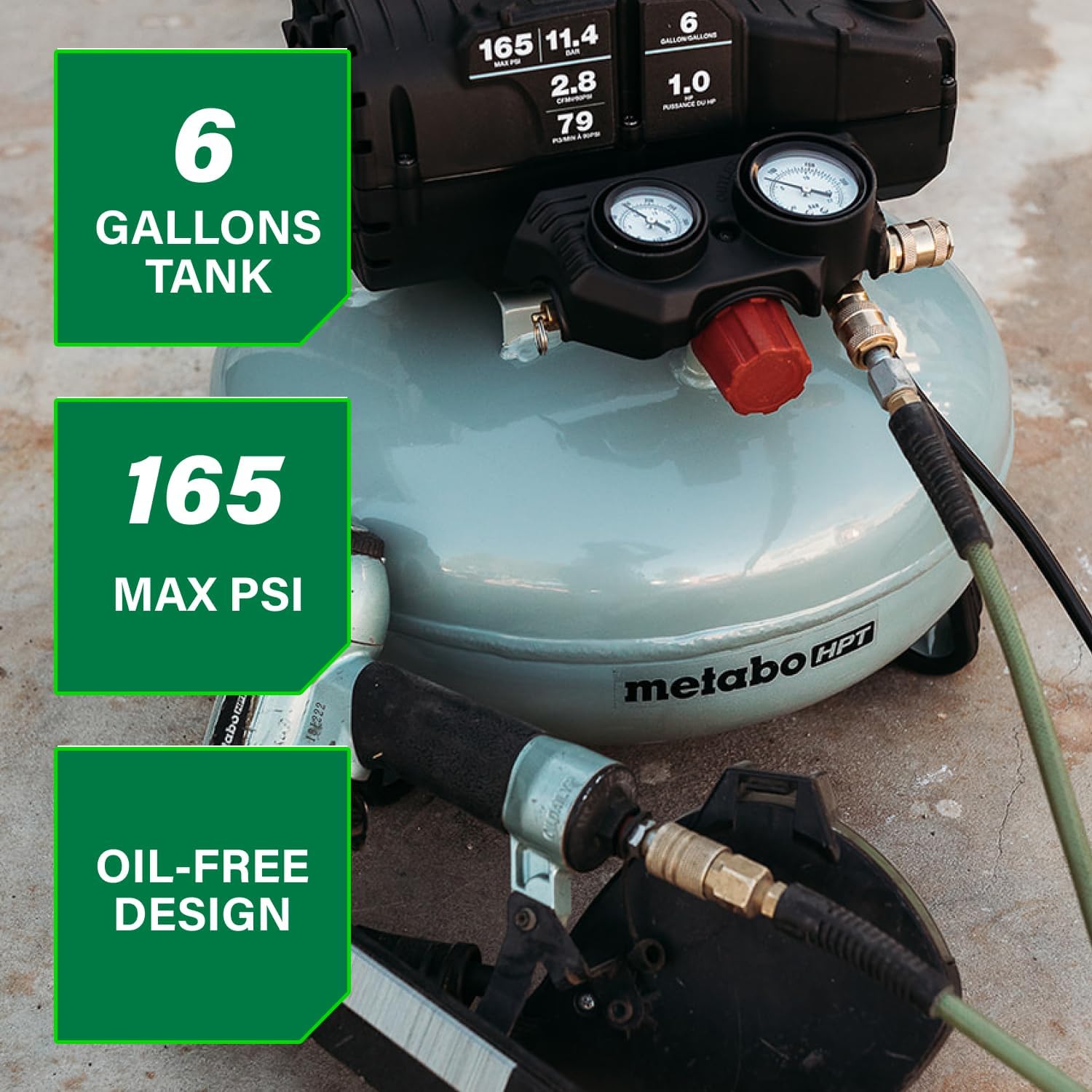 Metabo HPT Portable Pancake Air Compressor, 6 Gallon 200 PSI, EC914S