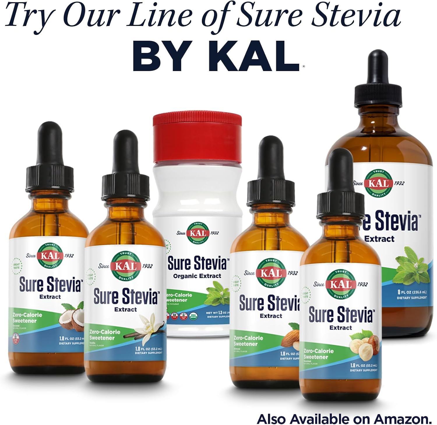 KAL Sure Stevia Extract Powder, Low Carb, Plant Based Stevia Sweetener, Great Taste, Zero Calories, Zero Sugar, Low Glycemic & Perfect for a Keto Diet, 60-Day Guarantee, Approx. 1820 Servings, 3.5oz | Zero Calorie Sweetener - Organic, Keto Friendly & Low…