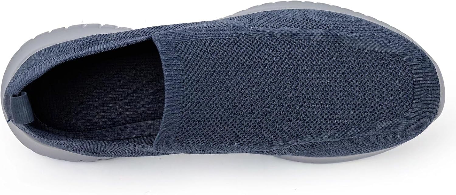 konhill Mens Slip-On Knit Walking Sneakers