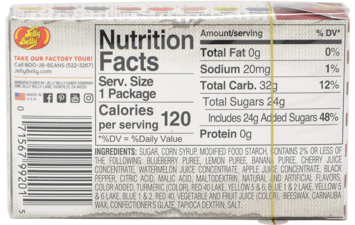 Jelly Belly Jelly Beans, 20 Flavors, .35-oz Trial Size Packs, 80 Count
