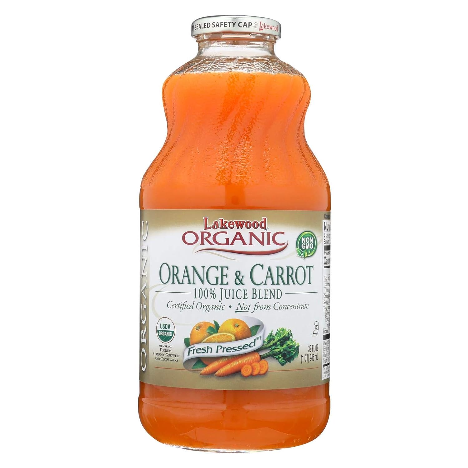 Lakewood Organic Pure Cranberry, Fresh Pressed, 32 Fl Oz (Pack of 6)
