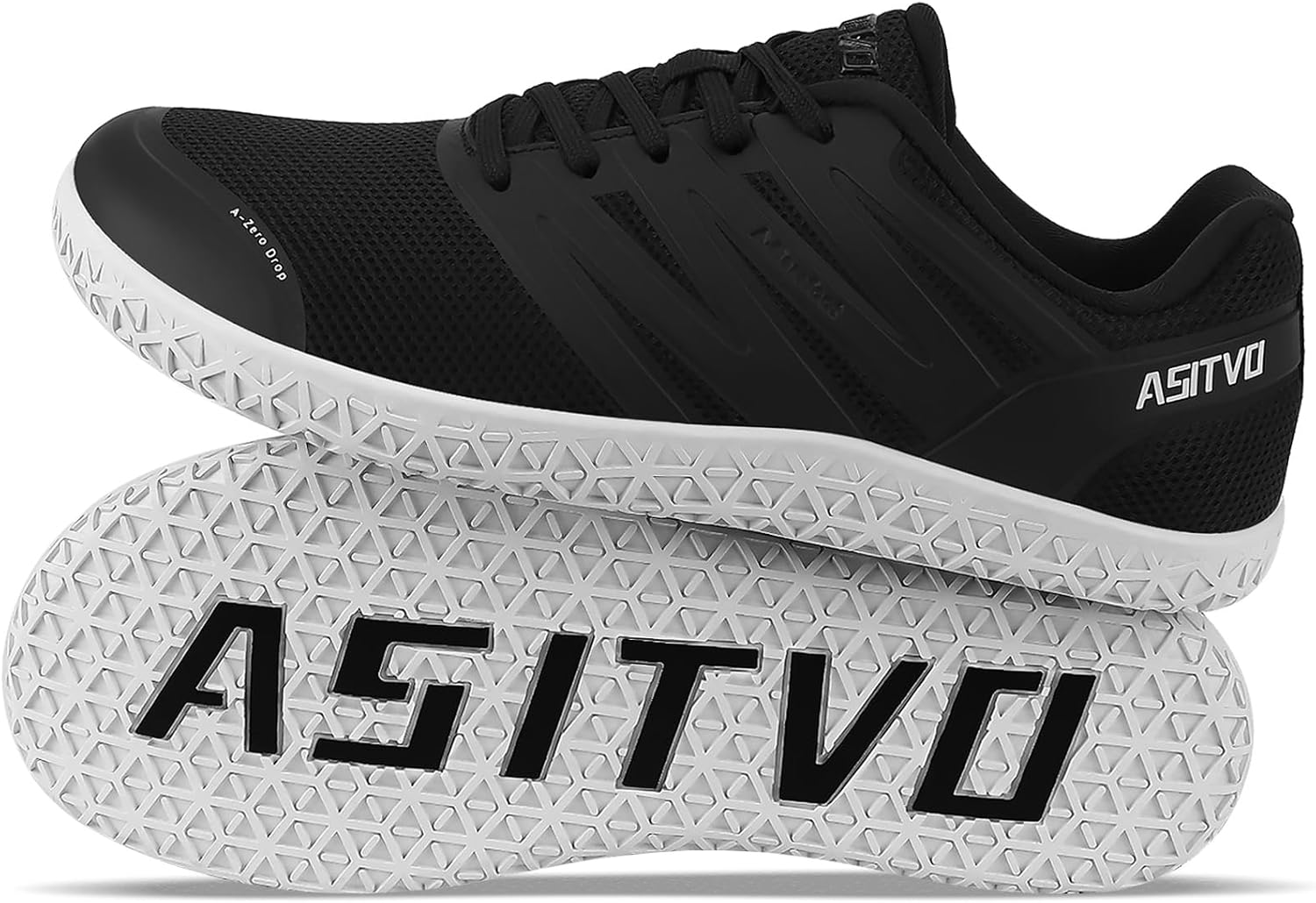 ASITVO Wide Men's Barefoot Zero Drop Sole Minimalist Sneakers Walking Shoes | Width Toe Box Cross Trainer Gym TPU Toe No-Sew Upper Grounding