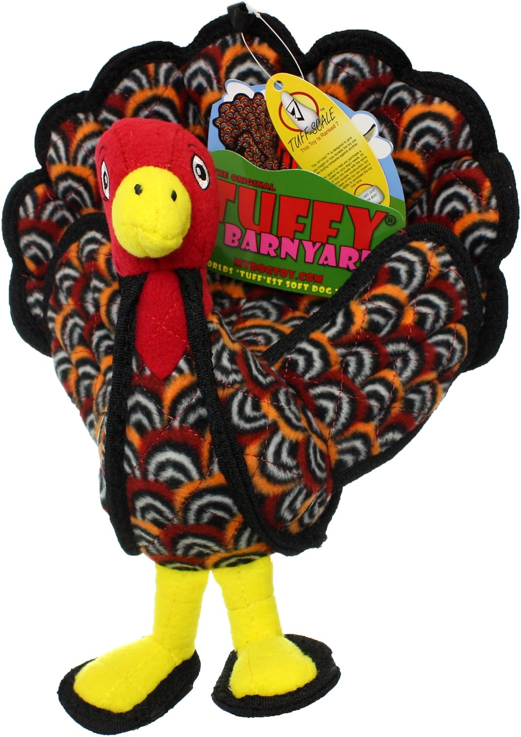 TUFFY® : Cow Dog Toy: Ultra Durable Plush Toy with Multiple Layers & Reinforced Seams, Washable and Floats, Original Construction