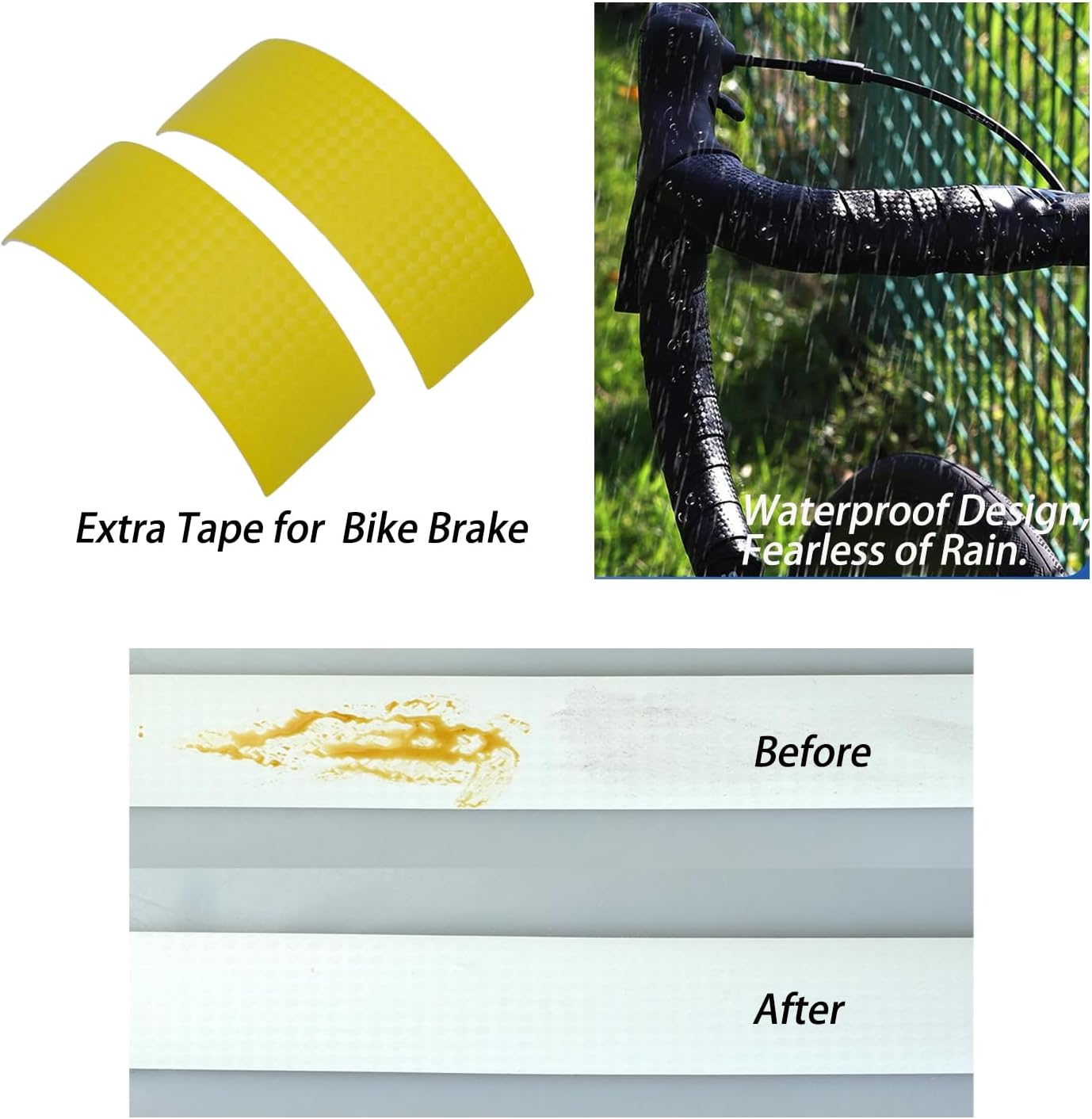 KINGOU Carbon Fiber PU Leather Road Bike Handlebar Tape Bar Tapes - 2PCS Per Set