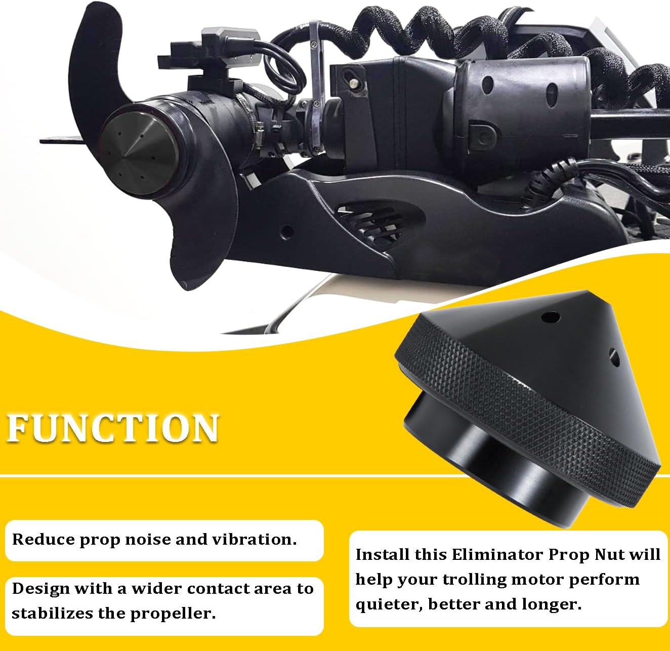 Eliminator Trolling Motor Prop Nut Custom Fit for MotorGuide X3 X5 XI3 XI5