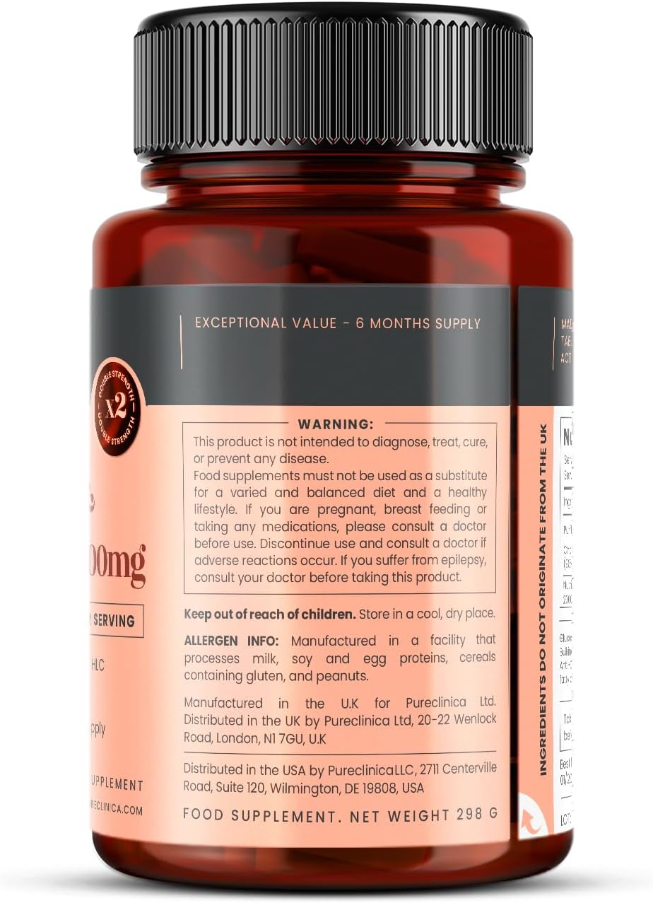 pureclinica High Strength 1500mg Glucosamine HCL & Chondroitin x 180 Tablets