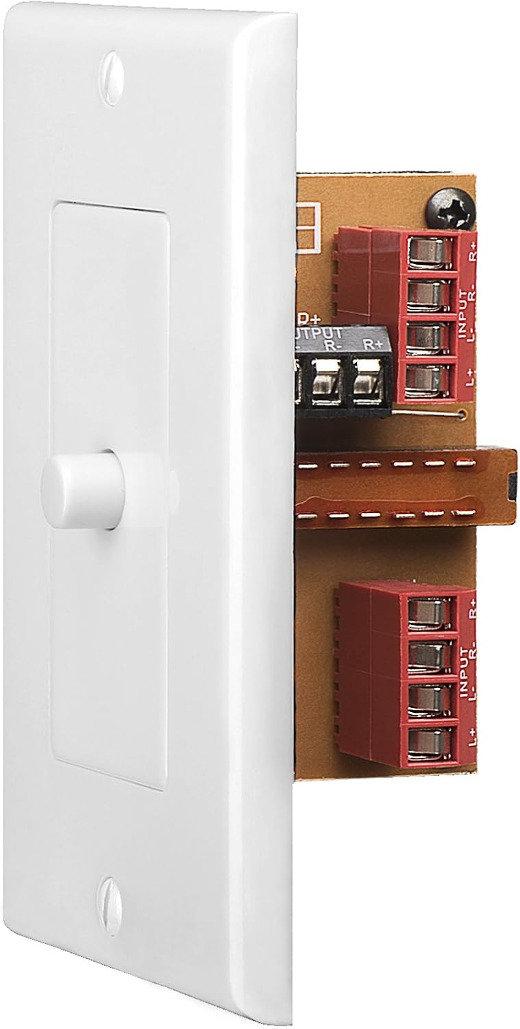 OSD Audio in Wall Speaker Selector A/B Switch, Select from 2X Speaker Pairs White AB12