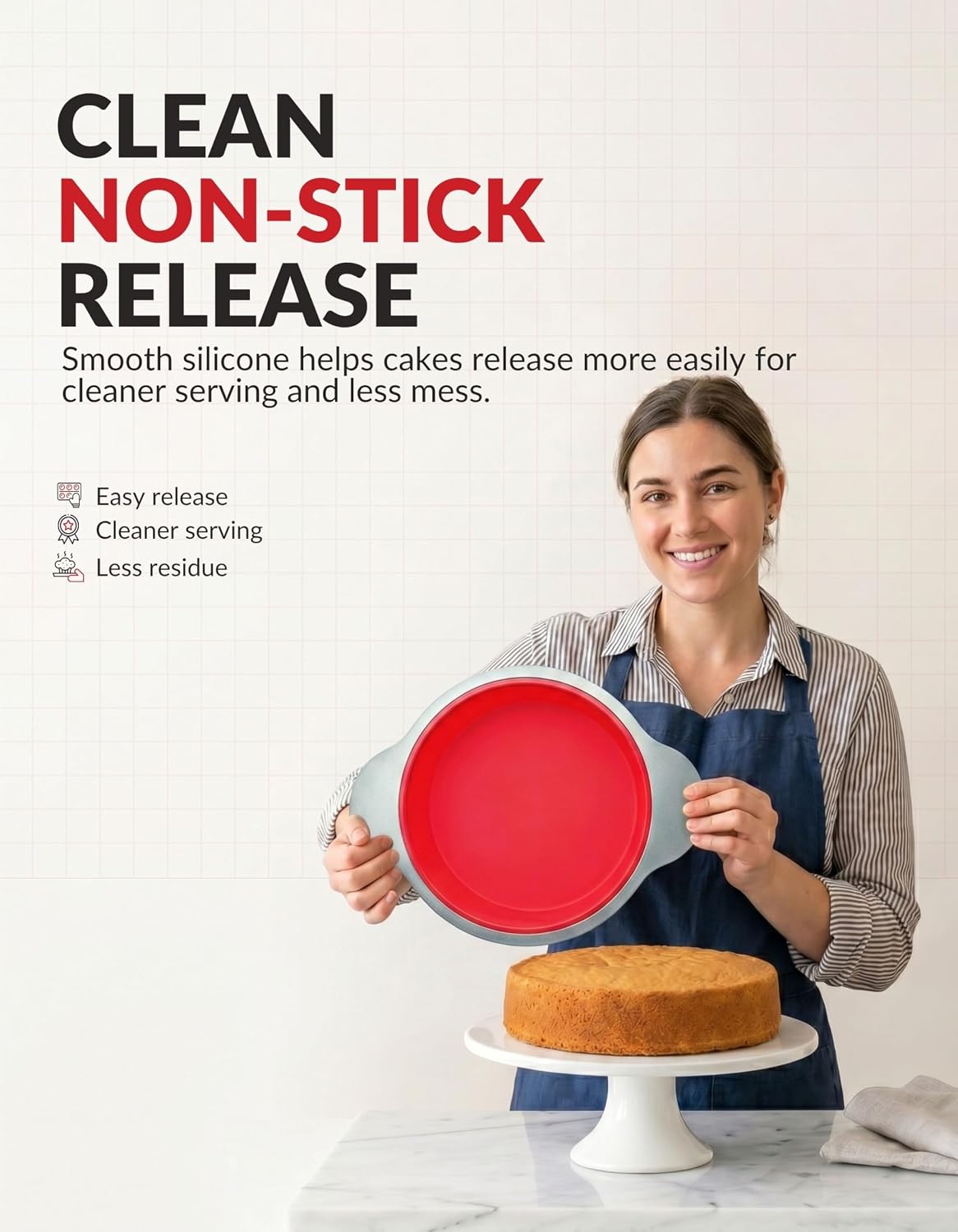 Premium Non-Stick Silicone Bread Loaf Pan, 9x5 Inches – Heavy-Duty Steel Frame, Non-Toxic, BPA & PFOA Free – Perfect for Pound Cakes, Breads, & More.